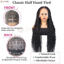 Boho Box Braided Wigs Curly Hair Synthetic Full Lace Front Wigs for Black Women Goddess Locs Braid Wig Bohemian Box Braid Wig