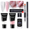 LILYCUTE 5Pcs/Set 10ml Quick Extension Nail Gel Kit Colorful Nail Gel Semi Permanent Soak Off UV Varnish Nail Art Manicure Set