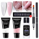 LILYCUTE 5Pcs/Set 10ml Quick Extension Nail Gel Kit Colorful Nail Gel Semi Permanent Soak Off UV Varnish Nail Art Manicure Set