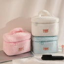 Soft Plush Large Capcity Makeup Bags for Women Daily Cosmetics Organzier Simple Style Tote Travel Toiletry Bag Sac A Main
