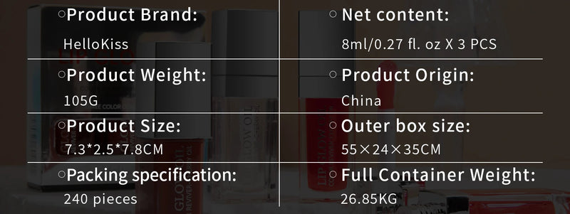 Crystal Jelly Moisturizing Lip Oil Set Lip Gloss Makeup Sexy Plump Lip Glow Oil Tinted Lip Plumper Set