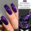 LILYCUTE 7ML Flakes Glitter Top Coat Gold Foil Effect 2 IN 1 Nail Art Gel Nail Polish Soak Off Semi Permanent Varnish For Nails