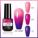 LILYCUTE 7ml Thermal Gel Nail Polish Winter Coffee Temperature Changing Semi Permanent Soak Off UV Nail Art Gel Varnish Manicure