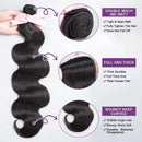 Virgin Brazilian Weave 12A Loose Body Wave 30 32 Inch 1-4 Bundles Remy Human Hair Natural Black Raw Extensions Water-friendly