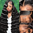 220 Density Body Wave 13x6 HD Transparent Lace Front Human Hair Wigs For Women 13x4 Lace Frontal Brazilian Wigs Pre Plucked with Natural Hairline