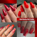 LILYCUTE 7ML Red Color Series Nail Gel DIY Nail Art Semi Permanent UV Gel Polish Long Lasting Design Manicure Supplies