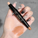 Dual-Ended Contour & Highlighter Stick - Matte Finish, Long-Lasting, Waterproof for Medium Skin Tones, for Return School