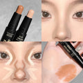 Dual-Ended Contour & Highlighter Stick - Matte Finish, Long-Lasting, Waterproof for Medium Skin Tones, for Return School