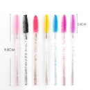 New 5/25/50Pcs Wholesale Crystal Eyelashes Brush Applicator Eyelash Brushes Plastic Mascara Wand Lashes Extension Makeup Beauty