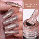LILYCUTE 7ml Glitter Gel Nail Polish Autumn Winter Colorful Sparkling Laser Semi Permanent Soak Off UV Gel Nail Art Varnish