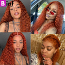 #350 Ginger Orange Real Kinky Curly Human Hair Bundles Colored Jerry Curly Brazilian Virgin Remy Hair Weaving Double Weft Bundle