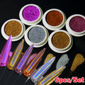 24pcs/Set Sparkly Holographic Fine Sugar Nail Powder Diamond Chrome Pigment Dust For Gel Polish Glitter Manicure Accessories