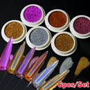 24pcs/Set Sparkly Holographic Fine Sugar Nail Powder Diamond Chrome Pigment Dust For Gel Polish Glitter Manicure Accessories