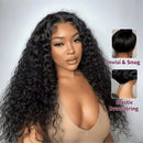 High Density 250% 40 46Inch Deep Wave 13x4 13x6 HD Lace Front Human Hair Wig Loose Water Wave Curly Lace Frontal Wigs Human Hair