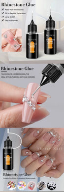 LILYCUTE 10ML Nail Rehinestone Glue Gel Nail Glue Super Strong Adhesive Gel DIY For Nail Charms Rhinestones Beads Flower