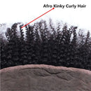 12A Afro Kinky Curly natural color 3 Bundles and 13x4 Lace Frontal Human Hair 8-24'' Brazilian Virgin Remy Pre Plucked Baby Hair