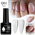 LILYCUTE 7ML Nude Pink Quick Extension Gel Nail Polish Milky Clear Sturcture Hard Enhanced Construction Gel Nail Art Manicure