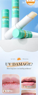 SADOER Lip Sunscreen Solar Blocker Lip Balm Moisturizing Anti Wrinkles Hydrating Whitening Lipstick For Lips Skin Care