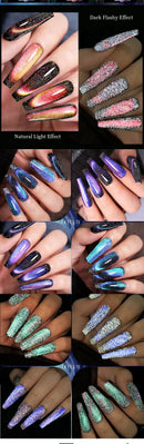 LILYCUTE 7ml 9D Reflective Cat Magnetic Gel Nail Polish Blue Sparkling Semi Permanent UV Gel Soak Off Glitter Gel Nail Art