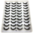2023 New 20 pairs natural long 3D mink false eyelashes fake lashes makeup kit Mink Lashes extension eye lashes short eyelashes