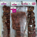 Reddish Brown Human Hair 1/3/4 Bundles with 4X4 13X4 Closure Deep Wave Lace Frontal Human Hair Weave Remy Human Hair Extensions