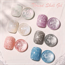 LILYCUTE 7ML Thread Shell Nail Gel Polish 3D Aurora Pearl Shell Vernis Semi Permanent Soak Off UV DIY Design Nail Art Varnish