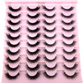 2023 New 20 pairs natural long 3D mink false eyelashes fake lashes makeup kit Mink Lashes extension eye lashes short eyelashes