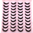 2023 New 20 pairs natural long 3D mink false eyelashes fake lashes makeup kit Mink Lashes extension eye lashes short eyelashes