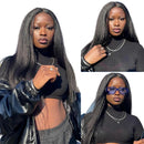 Brazilian Kinky Yaki Straight Human Hair Bundles With Closure Frontal 5x5 6x6 3/4 Bundles With HD Lace Closure Frontal For Women