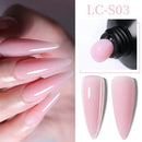 LILYCUTE Nail Extension Gel 10ML Semi Permanent Bright Pink UV Hard Gel Nails Finger Prolong White Clear Nude Gel Nail Polish