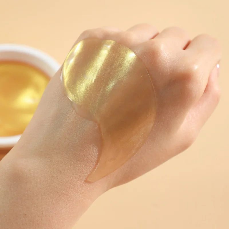 60pieces FONCE Women's Golden Moisturizing Eye Mask Patch, Moisturizing and Moisturizing,Easy to Absorb,Mild and Non Irritating