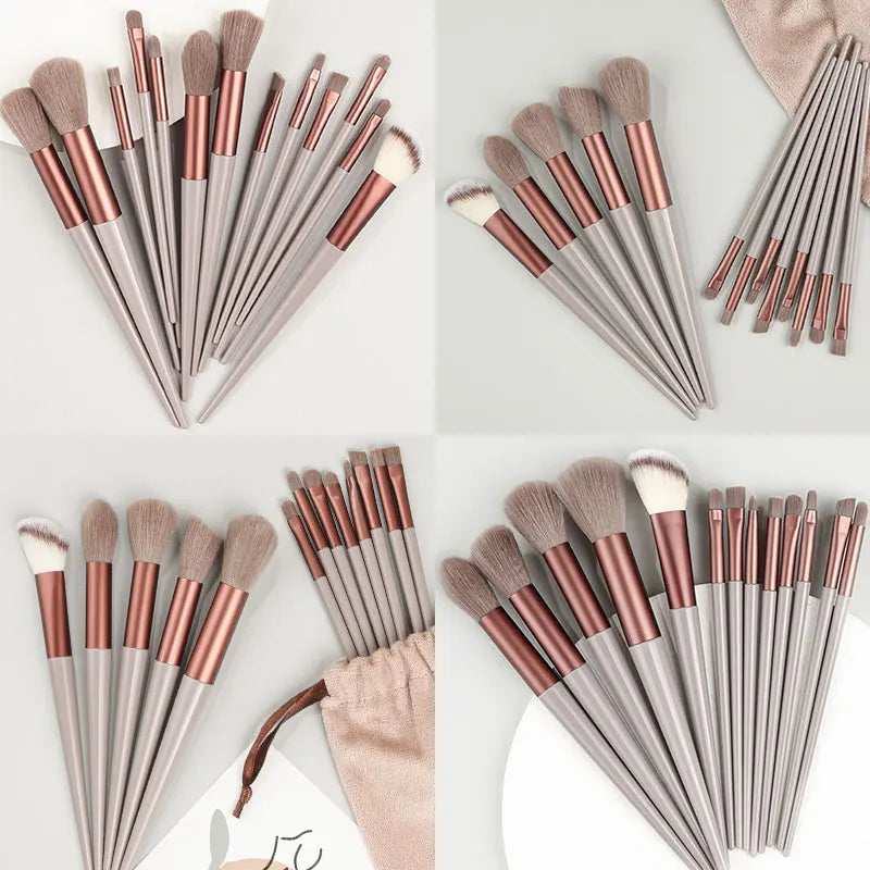 NEW13PCS Makeup Brush Set Eye Shadow Highlighter Concealer Brush Blush Loose Powder Brush Blending Soft Fluffy Women Beauty Tool