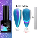 LILYCUTE 7ML Colorful Double Light Cat Magnetic Gel Nail Polish 9D Glitter Sparkling Rainbow Laser Soak Off Nail Art DIY Varnish