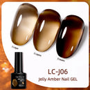 LILYCUTE 7ML Jelly Amber Gel Nail Polish Autumn Nail Art Bloom Leopard Pattern Nail Gel Semi Permanent UV Gel Polish Varnishes