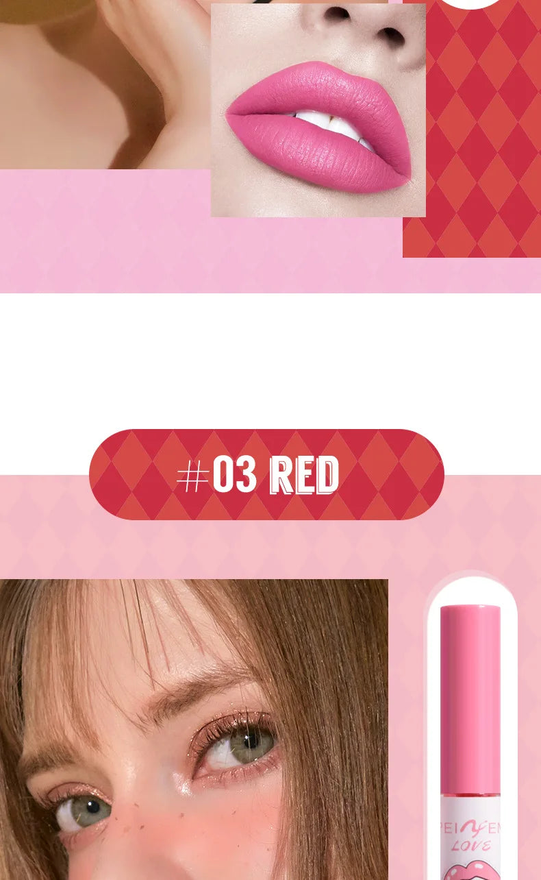 6 Colors Tattoo Magic Color Lip Stain Lip Tint Long Lasting Waterproof Lipstick Sets for Women Peel Off Colored Matte Sexy Color