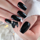 24Pcs Christmas Red Press On False Nails With Adhesive Short Ballerina Coffin Fake Nails DIY Full Cover Tips Manicure Tool