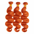 #350 Color Ginger Orange Bundles Body Wave Human Hair Bundles Dark Orange Double Weft Brazilian Virgin Real Remy Hair Extensions