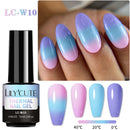 LILYCUTE 7ml Thermal Gel Nail Polish Winter Coffee Temperature Changing Semi Permanent Soak Off UV Nail Art Gel Varnish Manicure