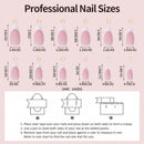 120Pcs Medium Long Square Acrylic French Fake Nails Full Cover Wearable French Press on Nails for Women Mixed Size False Nails