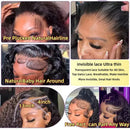 Burmese Curly Hair Wig 13x6 HD Lace Front Wig Pre Plucked With Spiral Ends Natural Color 13x4 Hd Lace Human Hair Wigs For Women