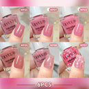LILYCUTE 7ml 4/6/8/12Pcs Water-Based Nail Polish Set Quick Drying No Need of Lamp Glitter Nail Art Varnish For Nails Manicure