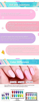 LILYCUTE 7ml Thermal Gel Nail Polish 2/3 Layers Temperature Changing UV Gel Semi Permanent Soak Off UV Nail Art Gel Varnish