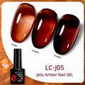 LILYCUTE 7ML Jelly Amber Gel Nail Polish Autumn Nail Art Bloom Leopard Pattern Nail Gel Semi Permanent UV Gel Polish Varnishes
