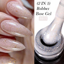 LILYCUTE 7ml Nude Crystal Rubber Base Gel Nail Polish Natural Semi Permanent Soak Off UV LED Varnish DIY Nail Art Manicure