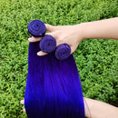 Colored Straight Virgin Human Hair Bundles Blue/Yellow/Red/Green Virgin Raw Hair Brazilian Weaving 1/2/3 Pcs Deals 10-30 Inches