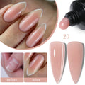 LILYCUTE 1Pc Quick Extension Gel Nail Nude Pink Glitter Building Acrylic Semi Permanent Soak Off UV LED Polish Nail Art Varnish