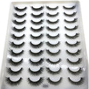 2023 New 20 pairs natural long 3D mink false eyelashes fake lashes makeup kit Mink Lashes extension eye lashes short eyelashes