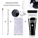 LILYCUTE 5Pcs/Set 15ml Quick Extension Nail Gel Kit Clear Acrylic Gel Semi Permanent Soak Off UV Varnish Nail Art Manicure Set