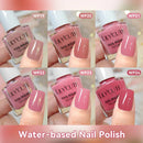 LILYCUTE 7ml Water-Based Nail Polish Pink Gittler Color Long Lasting Quick Drying No Need of Lamp to Cure Nail Supplies For Nail