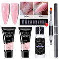 LILYCUTE 5Pcs/Set 10ml Quick Extension Nail Gel Kit Colorful Nail Gel Semi Permanent Soak Off UV Varnish Nail Art Manicure Set